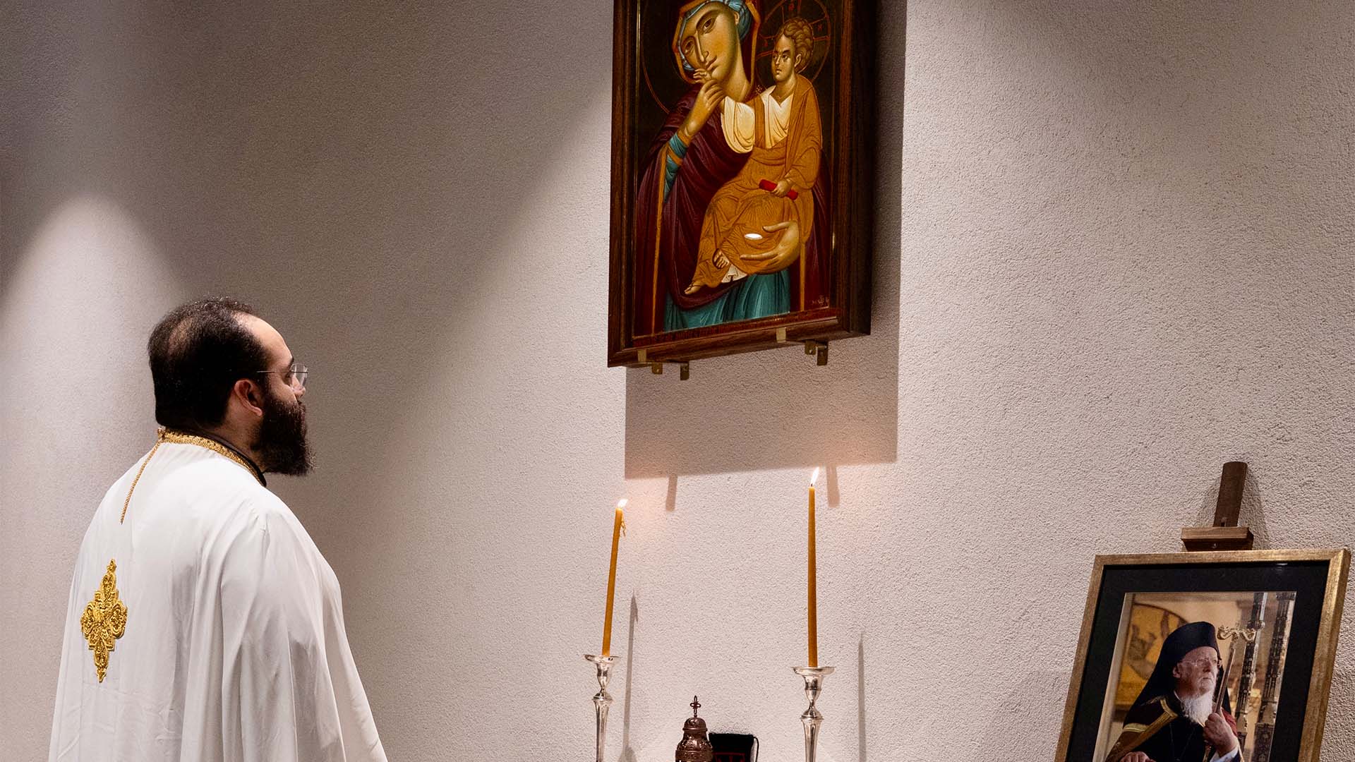 Panagia Paramythia Priest Icon Ecumenical Patriarch Bartholomew
